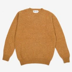 Harley Supersoft Shaggy Wool Crew Sweater - Cumin