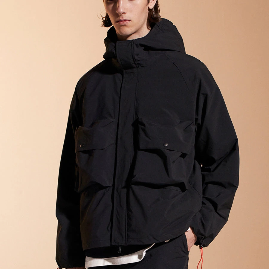Uniform Bridge Two Pocket Hooded Jacket - Black - Image 8