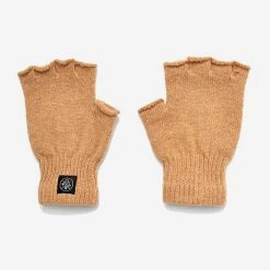 Outclass Attire Wool Fingerless Gloves - Camel
