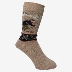 Anonymous Ism Wool Ski Jacquard Crew Socks - Beige