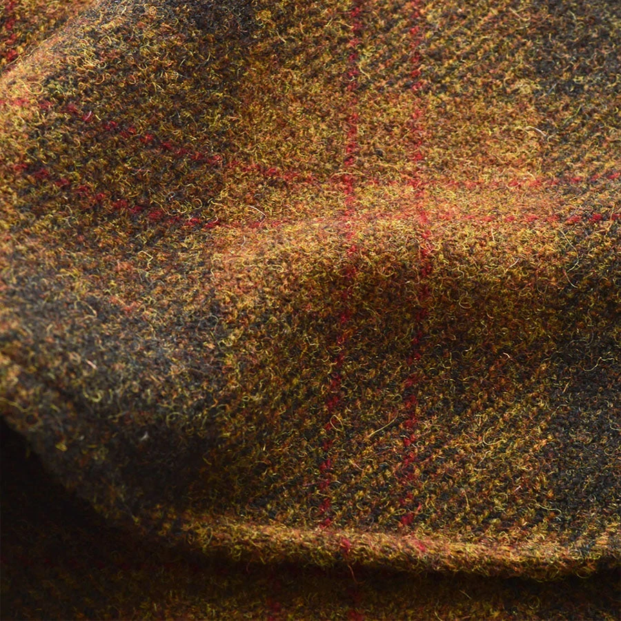 Outclass Attire Wool Zip-Up Overshirt - Brown Plaid - Image 4