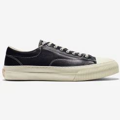 CATCH BALL Military Standard Leather Low Sneaker - Black